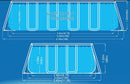 Piscina Fuori Terra Rettangolare 549x305x122cm Jilong Grigia