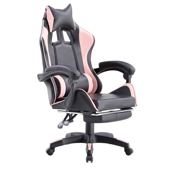 acquista Sedia da Gaming Ergonomica in Similpelle Rosa/Nera