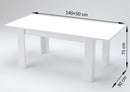 Tavolo Allungabile 90x140/190x75 cm Jesi Bianco Lucido