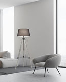 Piantana da Interno  E27 in Legno naturale Grigio