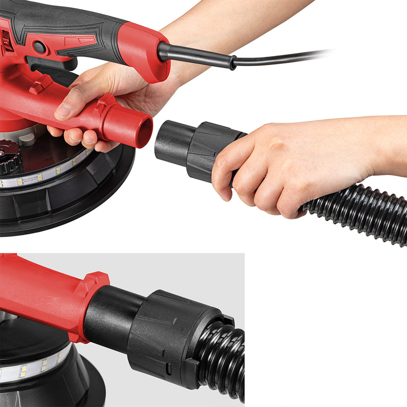 Levigatrice per Muro e Soffitto 900W Pieghevole Aspirazione Automatica con Sacchetto e Luce LED      