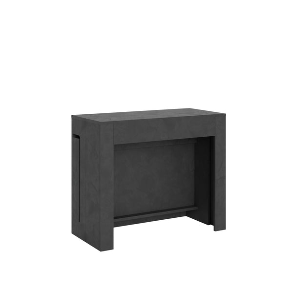 sconto Consolle Tavolo Allungabile 90-302x42x75 cm Evolve Antracite Spatolato
