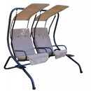 Dondolo Cicladi 170x136x170 h cm in Acciaio Nero