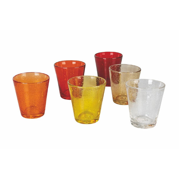 Ensemble de 6 verres à eau Cancun Sunset en verre rouge Villa d'Este Home Tivoli online