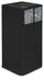 Poubelle de collecte 38x38xh80 cm en acier peint avec couvercle basculant noir