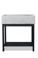 Struttura di Supporto per Lavello 76,5x38,5x67 cm in Ferro Zincato Nero