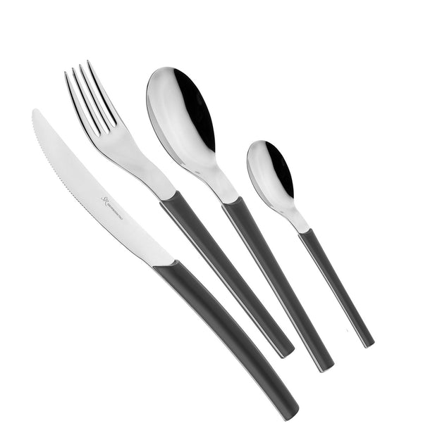 Servizio Set di Posate 24 pezzi in Acciaio Inox Eme Loto Grigio 432 acquista