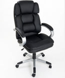 Sedia Poltrona Presidenziale da Ufficio in Similpelle Bozzini King Nero