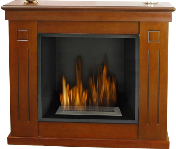 online Cheminée Bioéthanol au Sol 83x98 cm Vannini Raffaello Noyer