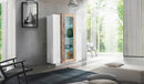 Vetrina 3 Ante 80x38x120,5 cm Coro Bianco/Acero Pereira  