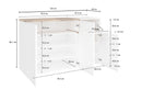 Scarpiera 3 Ante Battenti 1 Antina a Ribalta 120x40x80,1 cm Zet Bianco Lucido e Acero Pereira