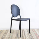 Set 4 Sedie da Giardino in Polipropilene Vandi Nere