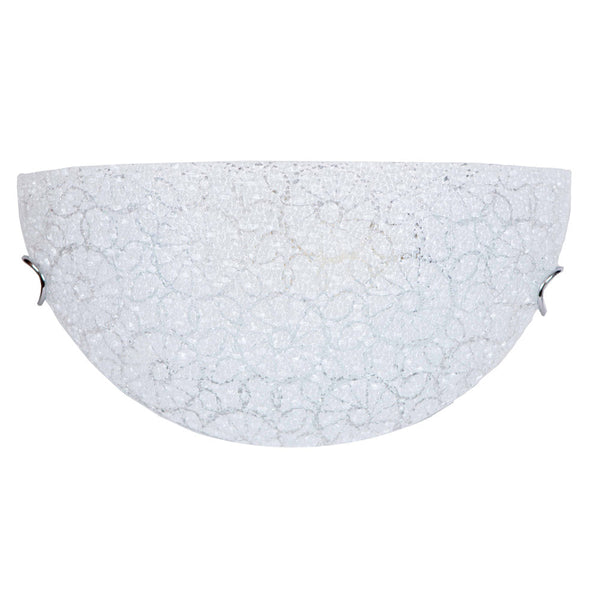 prezzo Applique 1xE27 Crochets Chrome Verre Grit Plate Blanc E-Energy Maia