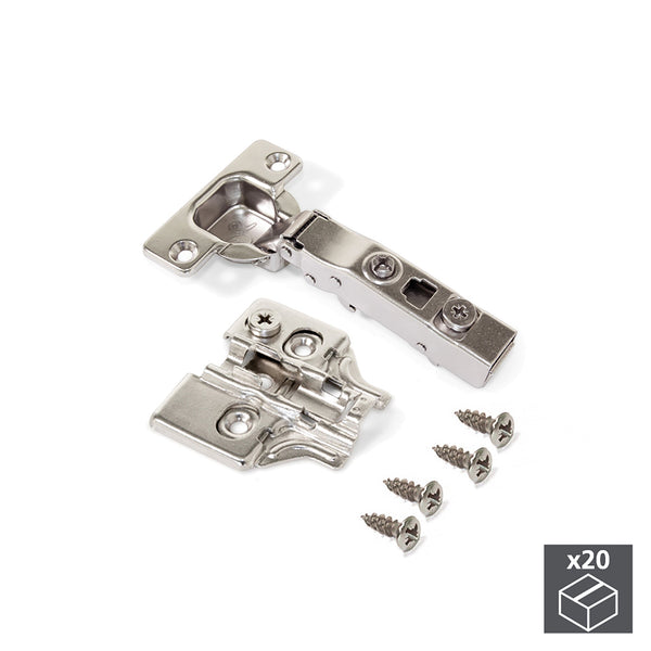 Charnière Coupelle X91N Ouverture 100º Emuca Acier Nickelé Base à Vis acquista