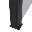 Tenda Laterale Retrattile 400x160 cm con Maniglia in Metallo Alluminio e Poliestere Grigio Chiaro    