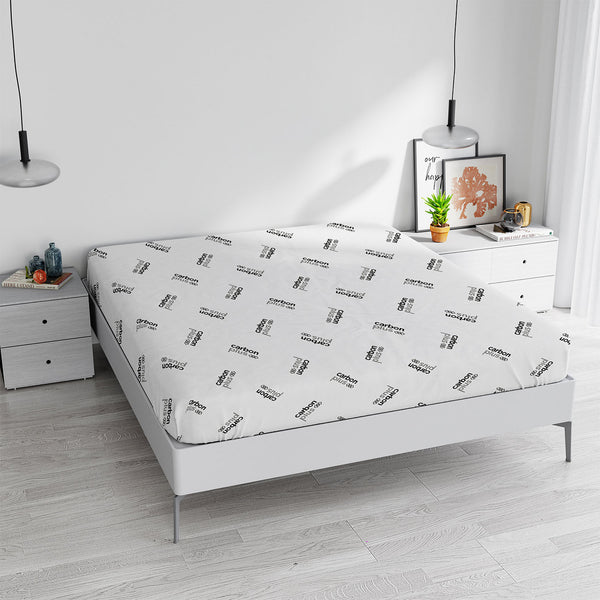 Housse de matelas extensible en polyester gris clair Différentes tailles sconto