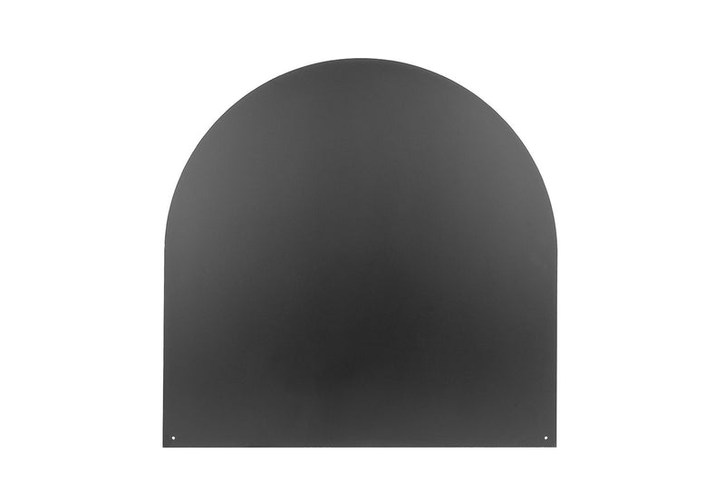 Piastra Salvapavimento Semitonda Protezione per Stufe e Camini in Ferro 84x84 cm