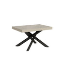 Tavolo Allungabile 140-244x90x77 cm Volantis Cashmere Telaio Antracite 