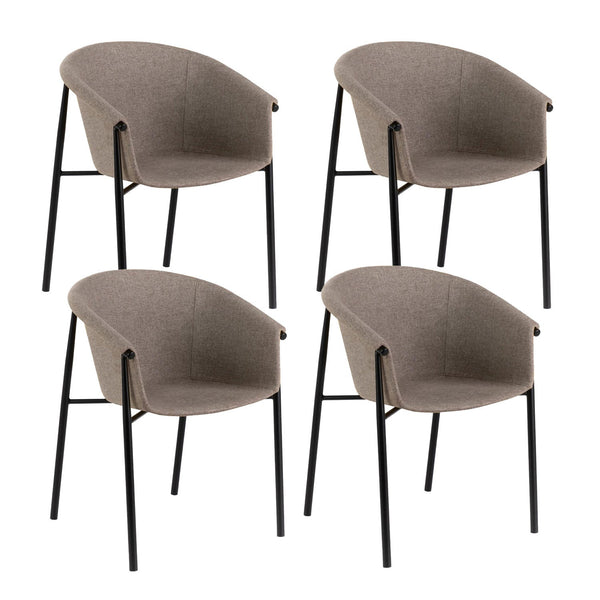 Set 4 Sedie 58x56xH79 cm in Tessuto Nari Tortora online