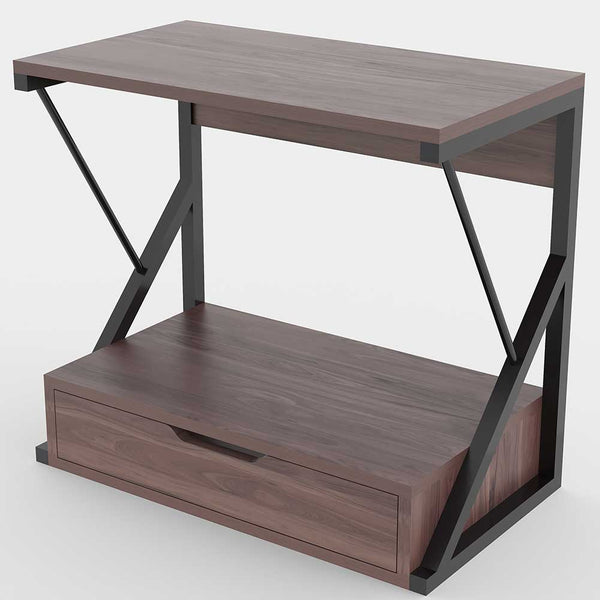 Scaffale Mensola Cucina Mobiletto Porta Microonde Cassetto Metallo Legno Noce prezzo