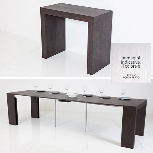 Table Console Extensible 45/305 cm Blanc Pore Ouvert Groupdesign Twist  acquista