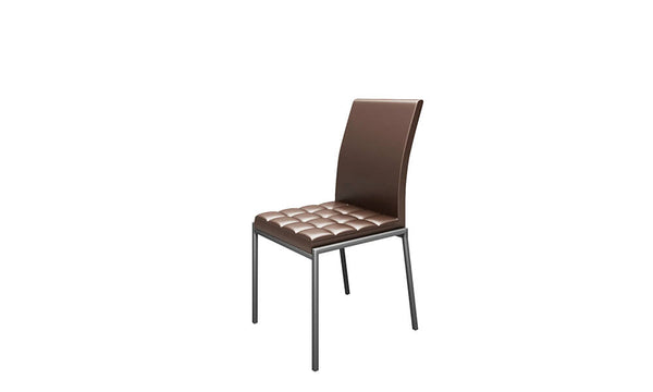 Chaise en Simili Cuir Souple 98x55x45 cm TFT Carré Chocolat sconto