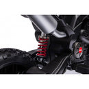 Moto Elettrica per Bambini Aprilia RX-125 Small 12V Cross Sedili In Pelle Luci Led Bluetooth Sospensioni a Molla Giallo