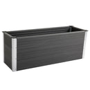 Fioriera Vaso per Piante e Colture in Legno e Plastica Grigio 150x50x50 cm 