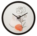 Orologio da Muro Flower 1 Ø 40x3,5 cm in Ferro e Vetro