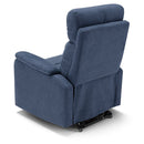 Poltrona Alzapersona Elettrica 2 motori 80x99x97 cm In Tessuto Jazz Denver Blu