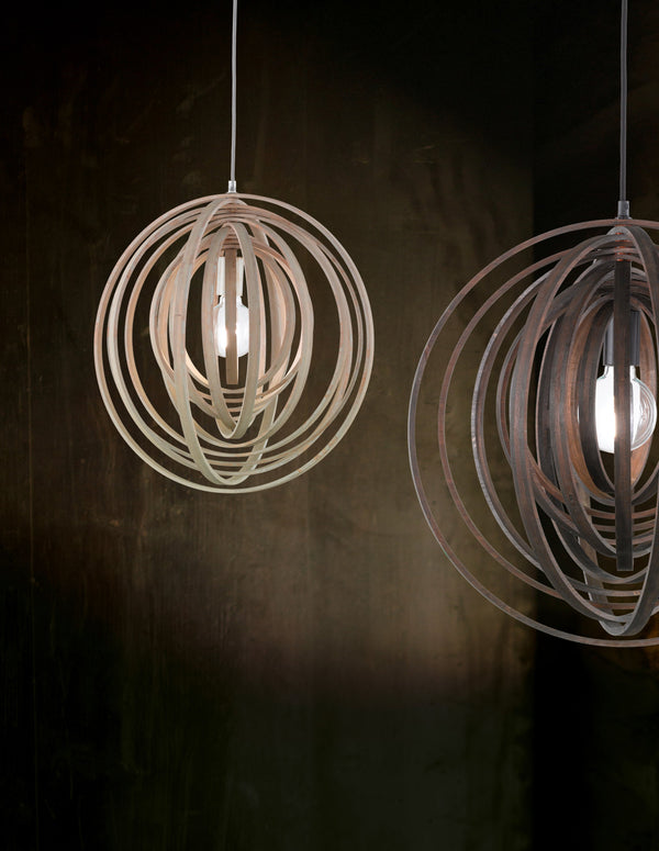 Lampe à suspension d'intérieur E27 en bois brun naturel online