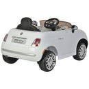 Macchina Elettrica per Bambini 12V con Licenza Fiat 500 Bianca