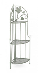 Scaffale Angolare 49x33x126 cm Harriet in Acciaio Salvia