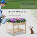 Orto Urbano Pensile in Legno con Fodera in Tessuto 91x91x81 cm 