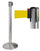 Tringle à Rideau 3 mètres en Acier Inoxydable Brossé Ø36x101 cm Ruban Jaune