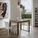 Tavolo Allungabile 140-244x90x77 cm Tecno Premium Noce Telaio Antracite 