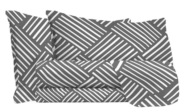 sconto Ensemble de draps et taies d'oreiller en microfibre gris City Life différentes tailles