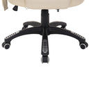 Sedia Poltrona Massaggiante da Ufficio 62x68x121 cm con Riscaldamento in Similpelle Beige