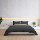 Copripiumino con Federe Stampato in Microfibra Stars Grigio Varie Misure