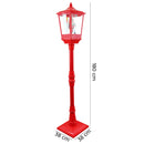 Lampione Rosso di Natale H180 cm Decorazione con Musica e Mini Lucciole