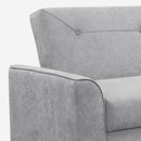 Divano Letto Clic Clac 218x40x90 cm in Tessuto Grigio chiaro