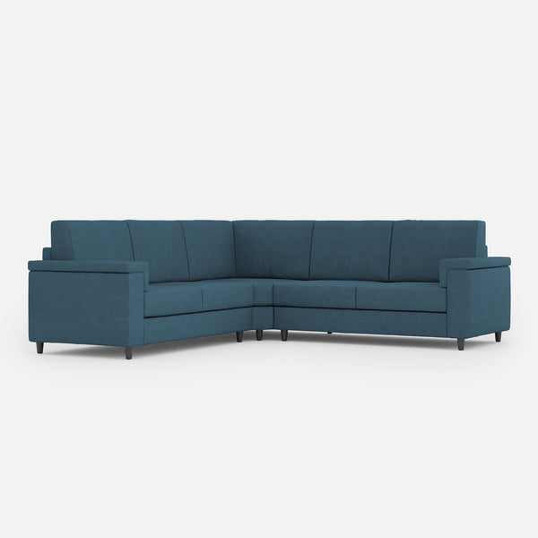 acquista Divano Angolare 5 Posti 246x246x85 cm Marrak in Tessuto Avio