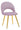 Lot de 2 Chaises Rembourrées 52x48x78 cm en Tissu Velours Flex Rose et Doré
