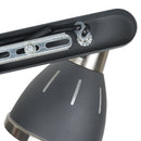 Plafoniera con 4 Faretti LED da Soffitto Orientabili in Metallo Cromato Nero Ø13x16x72 cm 
