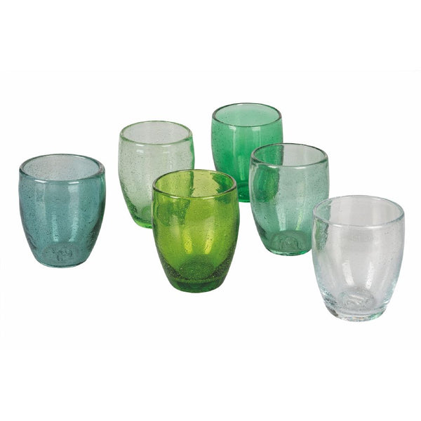 Ensemble de 6 verres à eau Acapulco Greenery en verre vert Villa d'Este Home Tivoli online