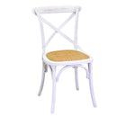 Sedia in Legno 51x55H46,5/89cm Cross Bianco Antico