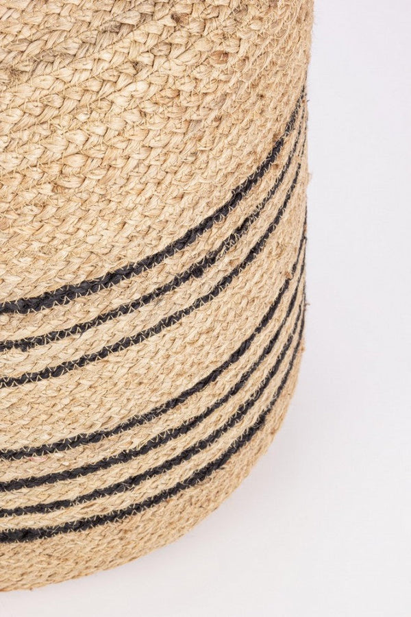 sconto Pouf Ø 45 cm Ankit en fibres naturelles noires