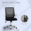 Sedia Operativa da Ufficio 62,5x55x94-104 cm in Tessuto Nero