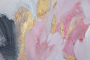Dipinto su Tela Pink Flowy 80x3,7x100 cm in Legno di Pino e Canvas Multicolor