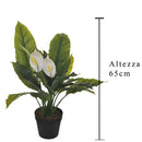 Pianta Artificiale Spathipilium con Vaso H 65 cm